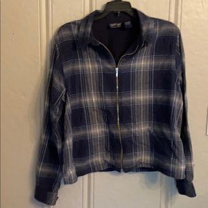 Krazy Kat Zip Up Jacket Utility Shirt Jacket Large